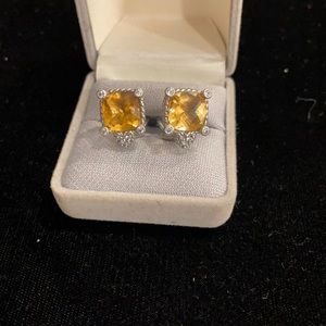 Judith Ripka Sterling Collection Citrine Earrings